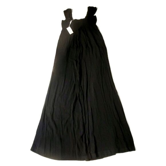 Petal & Pup Crosby Jumpsuit Cropped Straight Leg 100% Rayon Black Women's Size M - Picture 5 of 14